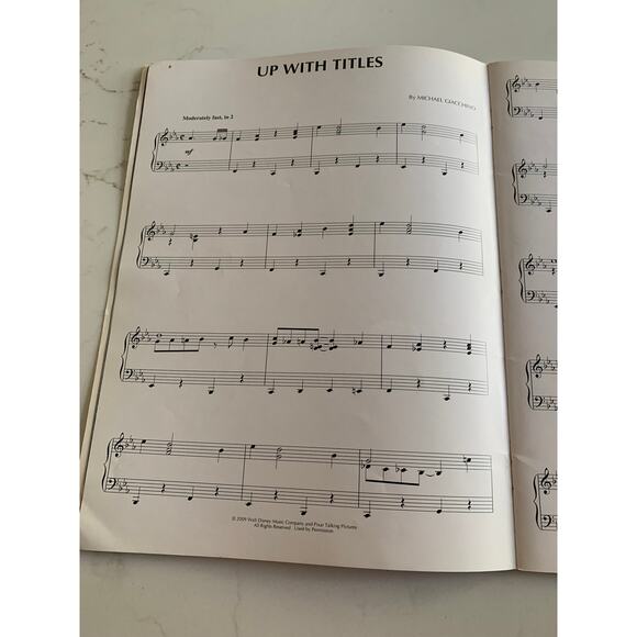 UP, Pixar, Piano Solo, Book, Sheet Music, Michael Giacchino, Music Notes - Picture 3 of 3